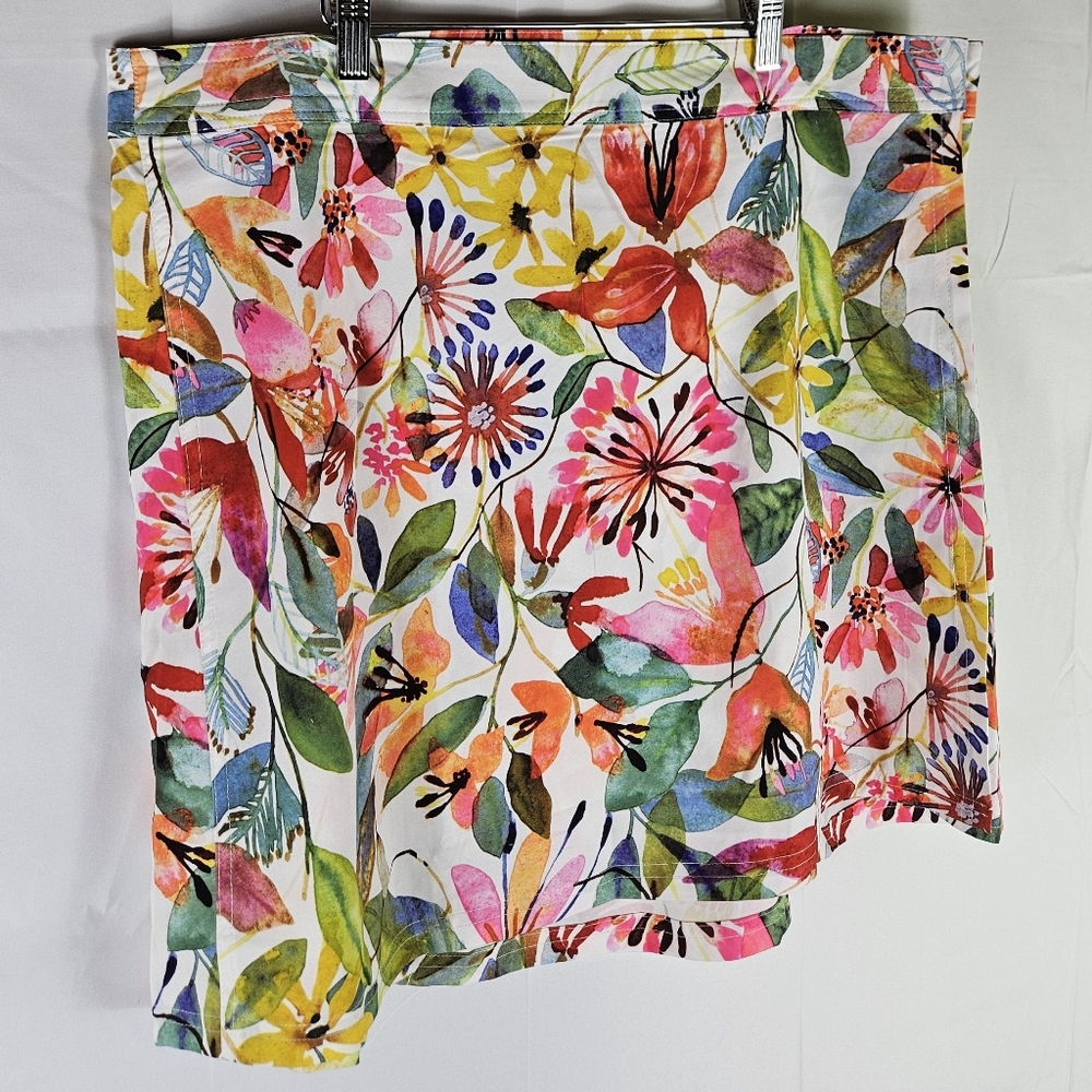 Ripskirt Colorful Floral Velcro Mini Skirt Womens XL Tropical Summer Vacation - Picture 2 of 7